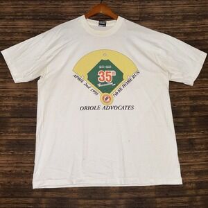 Vintage 90s Best Fruit Of The Loom Single Stitch Size XL Oriole Baseball